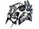 2003-2004 Kawasaki ZX6R Motorcycle Fairings - Glossy Black White Motul Lucky Strike Canada for Sale