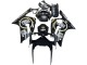 2003-2004 Kawasaki ZX6R Motorcycle Fairings - Glossy Black White Motul Lucky Strike Canada for Sale