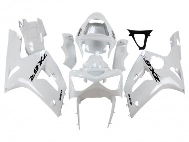 2003-2004 Kawasaki ZX6R Motorcycle Fairings - White Black Decals Canada for Sale