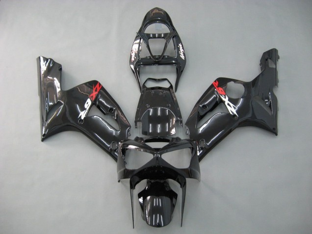 2003-2004 Kawasaki ZX6R Motorcycle Fairings - Glossy Black Canada for Sale