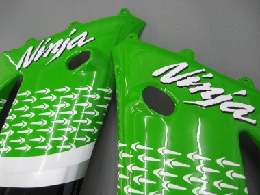 2003-2004 Kawasaki ZX6R Motorcycle Fairings - Green White Black Elf Bridgestone Canada for Sale