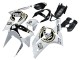 2003-2004 Kawasaki ZX6R Motorcycle Fairings - White Black Motul Lucky Strike Canada for Sale