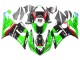 2005-2006 Kawasaki ZX6R Motorcycle Fairings - Green Red Black Elf 66 Canada for Sale
