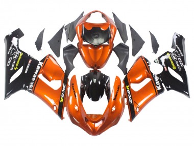 2005-2006 Kawasaki ZX6R Motorcycle Fairing - Orange Black Canada for Sale