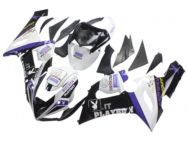 2005-2006 Kawasaki ZX6R Motorcycle Fairings - White Purple Black Rizoma Playboy DENSO Canada for Sale