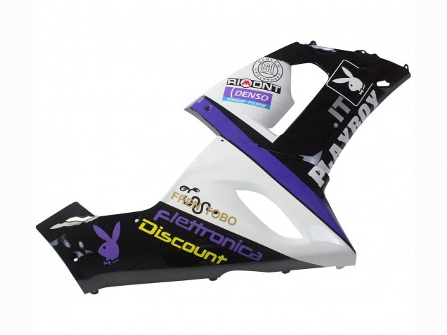 2005-2006 Kawasaki ZX6R Motorcycle Fairings - White Purple Black Rizoma Playboy DENSO Canada for Sale