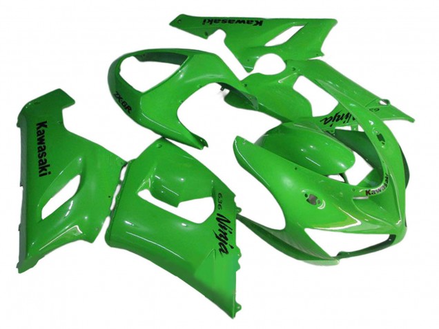 2005-2006 Kawasaki ZX6R Motorcycle Fairings - Green Canada for Sale