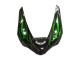 2005-2006 Kawasaki ZX6R Motorcycle Fairing - Glossy Black Green Flame Canada for Sale