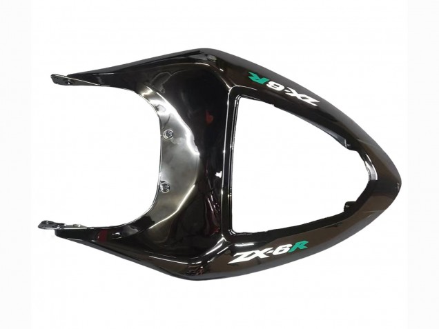 2005-2006 Kawasaki ZX6R Motorcycle Fairing - Glossy Black Green Flame Canada for Sale