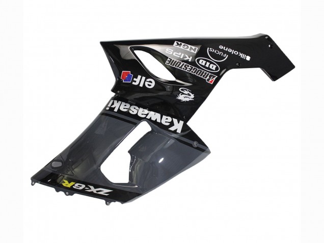 2005-2006 Kawasaki ZX6R Motorcycle Fairings - Dark Grey Black Canada for Sale