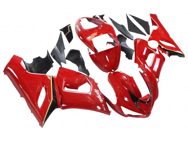 2005-2006 Kawasaki ZX6R Motorcycle Fairings - Red Yellow Black Canada for Sale
