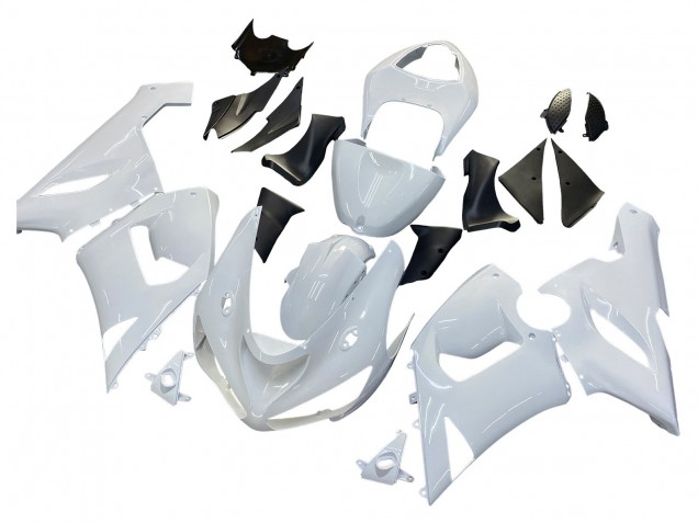 2005-2006 Kawasaki ZX6R Motorcycle Fairings - White Canada for Sale
