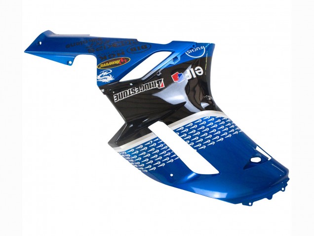 2007-2008 Kawasaki ZX6R Motorcycle Fairings - Black Blue Elf Canada for Sale