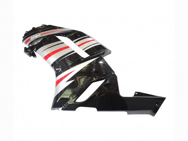 2007-2008 Kawasaki ZX6R Motorcycle Fairings - Black Silver Red Ninja Canada for Sale