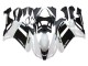 2007-2008 Kawasaki ZX6R Motorcycle Fairings - Black White Ninja Canada for Sale
