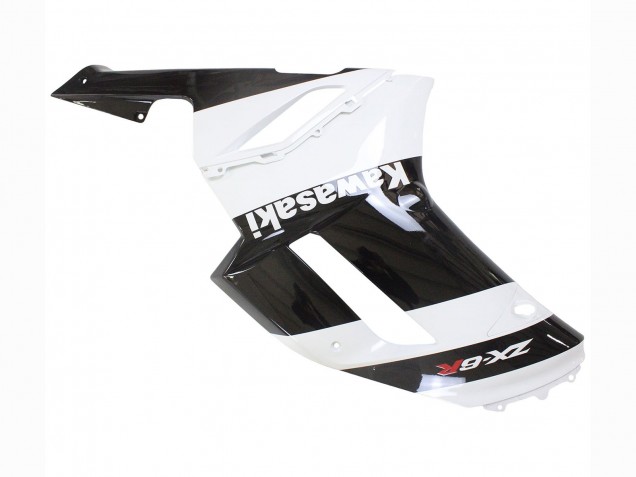 2007-2008 Kawasaki ZX6R Motorcycle Fairing - White Black Canada for Sale