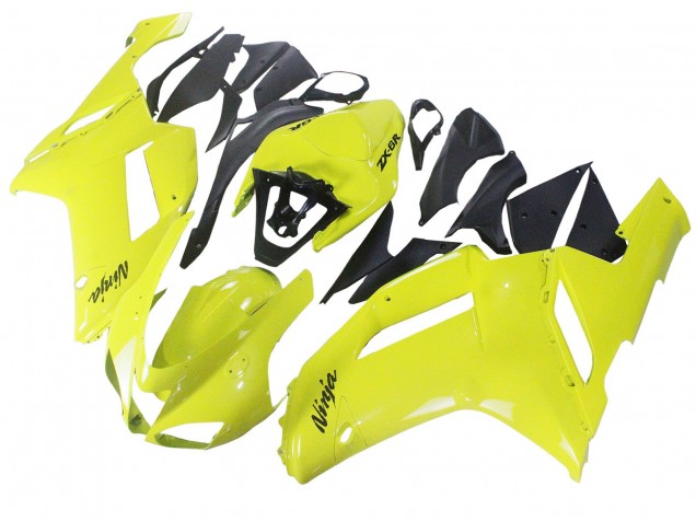 2007-2008 Kawasaki ZX6R Motorcycle Fairings - Yellow Ninja Canada for Sale