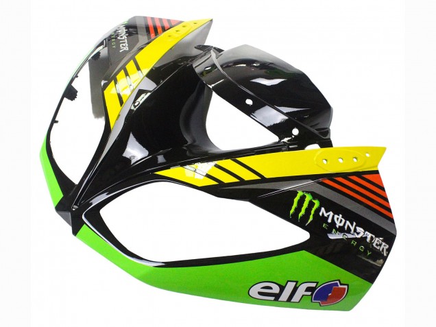 2009-2012 Kawasaki ZX6R Motorcycle Fairings - Green Glossy Black Yellow White Red Elf Monster Canada for Sale