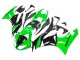 2009-2012 Kawasaki ZX6R Motorcycle Fairings - Green Glossy Black Canada for Sale