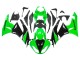 2009-2012 Kawasaki ZX6R Motorcycle Fairings - Green Glossy Black Canada for Sale