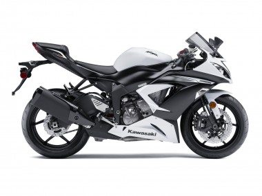2009-2012 Kawasaki ZX6R Motorcycle Fairing - White Matte Black Canada for Sale