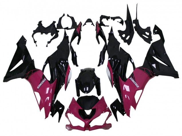 2013-2018 Kawasaki ZX6R Motorcycle Fairing - Purple Glossy Black Canada for Sale