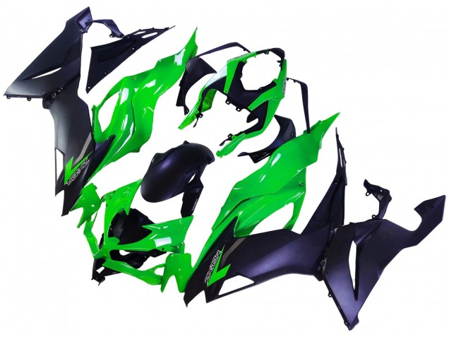 2019-2022 Kawasaki ZX6R Motorcycle Fairings - Green Matte Black Canada for Sale