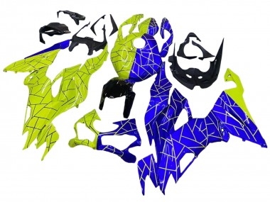 2019-2022 Kawasaki ZX6R Motorcycle Fairings - Blue Yellow Canada for Sale