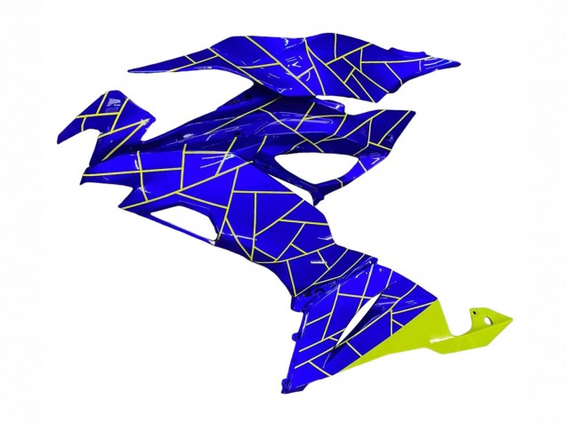 2019-2022 Kawasaki ZX6R Motorcycle Fairings - Blue Yellow Canada for Sale