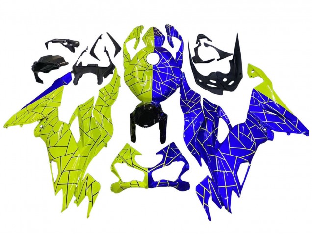 2019-2022 Kawasaki ZX6R Motorcycle Fairings - Blue Yellow Canada for Sale
