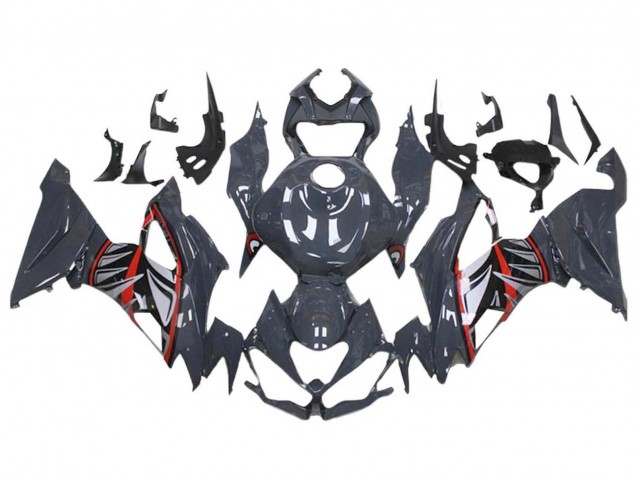 2019-2022 Kawasaki ZX6R Motorcycle Fairings - Nardo Grey Red White Shark Canada for Sale