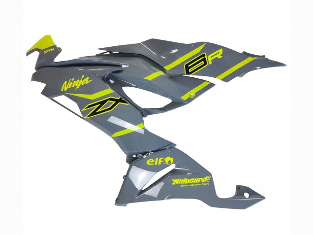 2019-2022 Kawasaki ZX6R Motorcycle Fairings - Nardo Grey Yellow Canada for Sale