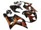 2000-2002 Suzuki GSXR1000 Motorcycle Fairings - Glossy Black Orange Flame Canada for Sale
