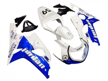 2000-2002 Suzuki GSXR1000 Motorcycle Fairings - White Blue Jordan 59 Canada for Sale