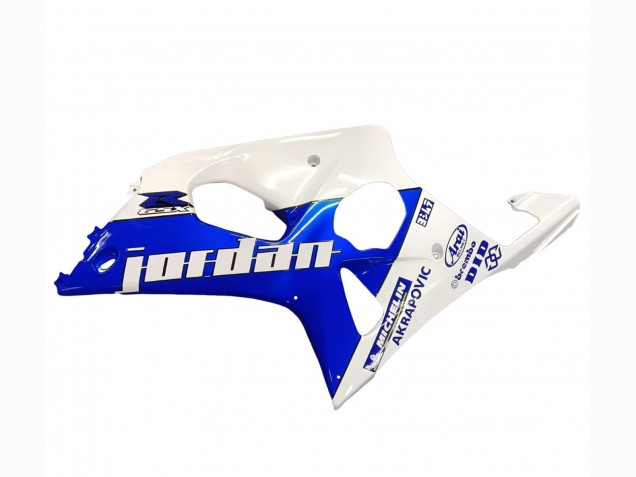 2000-2002 Suzuki GSXR1000 Motorcycle Fairings - White Blue Jordan 59 Canada for Sale