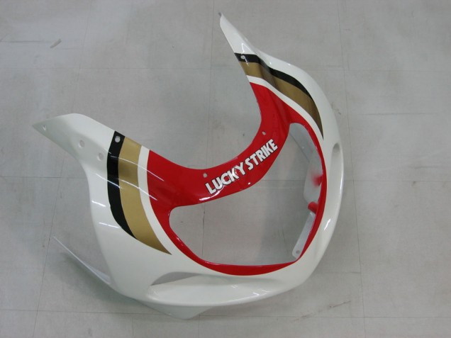 2000-2002 Suzuki GSXR1000 Motorcycle Fairings - White Red Lucky Strike Canada for Sale