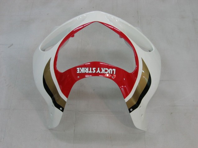 2000-2002 Suzuki GSXR1000 Motorcycle Fairings - White Red Lucky Strike Canada for Sale
