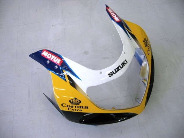 2000-2002 Suzuki GSXR1000 Motorcycle Fairings - Yellow Dark Blue White Motul Corona Canada for Sale