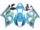 2003-2004 Suzuki GSXR 1000 Motorcycle Fairings - Light Blue Yellow Black Rizla Motul Canada for Sale