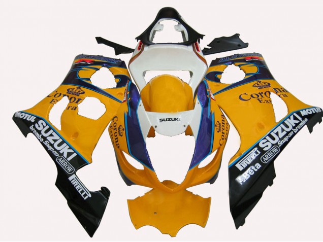 2003-2004 Suzuki GSXR 1000 Motorcycle Fairings - Yellow White Blue Black Corona Canada for Sale