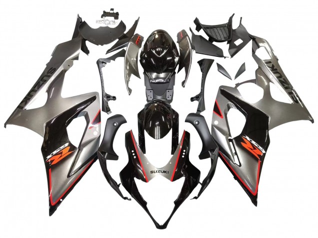 2005-2006 Suzuki GSXR 1000 Motorcycle Fairing - Silver Black Red Canada for Sale