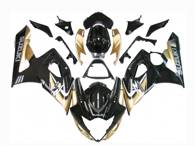2005-2006 Suzuki GSXR 1000 Motorcycle Fairings - Black Gold Canada for Sale