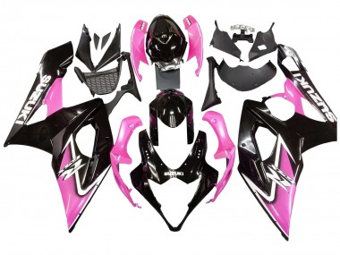 2005-2006 Suzuki GSXR 1000 Motorcycle Fairings - Glossy Black Pink Canada for Sale