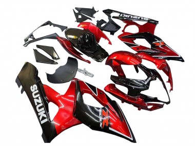 2005-2006 Suzuki GSXR 1000 Motorcycle Fairings - Red Glossy Black Canada for Sale