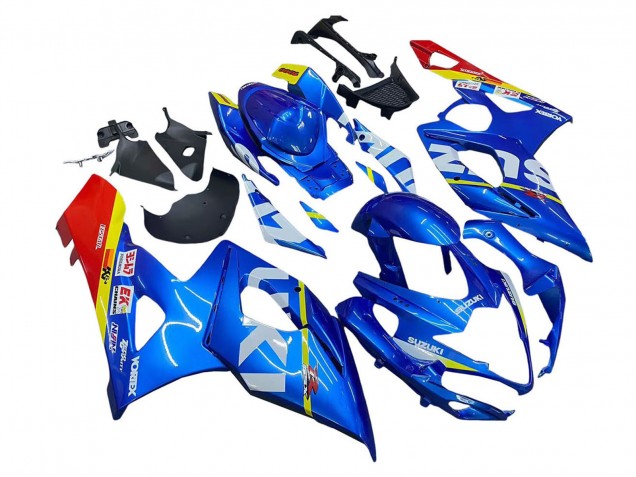 2005-2006 Suzuki GSXR 1000 Motorcycle Fairings - Blue Yellow Red White Canada for Sale