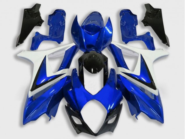 2007-2008 Suzuki GSXR 1000 Motorcycle Fairing - White Blue Black Canada for Sale