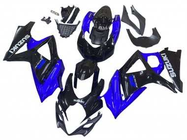 2007-2008 Suzuki GSXR 1000 Motorcycle Fairing Kits - Blue Glossy Black Canada for Sale