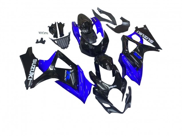 2007-2008 Suzuki GSXR 1000 Motorcycle Fairing Kits - Blue Glossy Black Canada for Sale