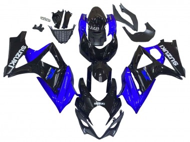 2007-2008 Suzuki GSXR 1000 Motorcycle Fairing Kits - Blue Glossy Black Canada for Sale