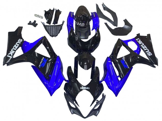 2007-2008 Suzuki GSXR 1000 Motorcycle Fairing Kits - Blue Glossy Black Canada for Sale